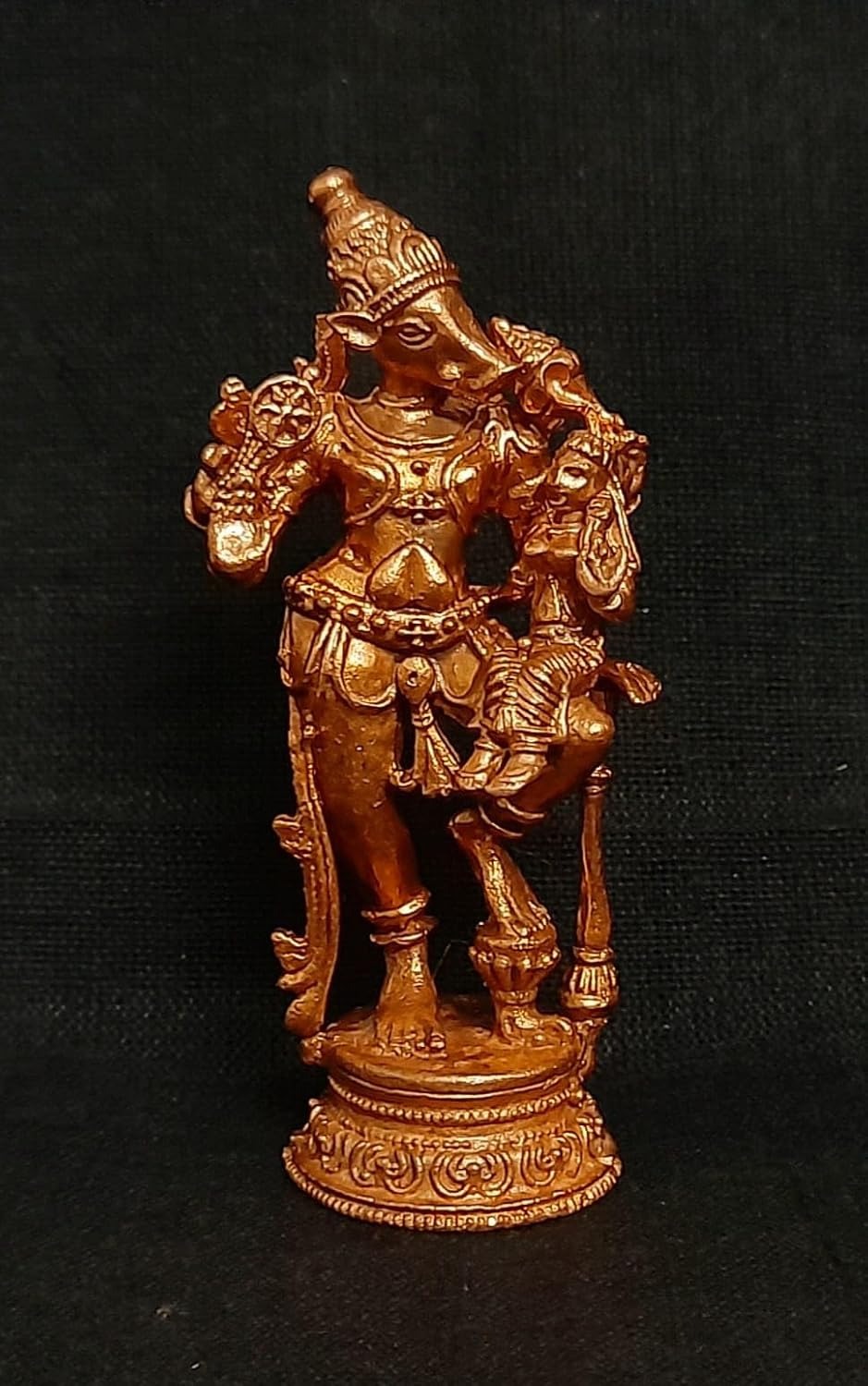Brown Copper Idols Of Lakshmi Varahar, 2.7 Inches, 70G Handmade Pack Of 1 Piece