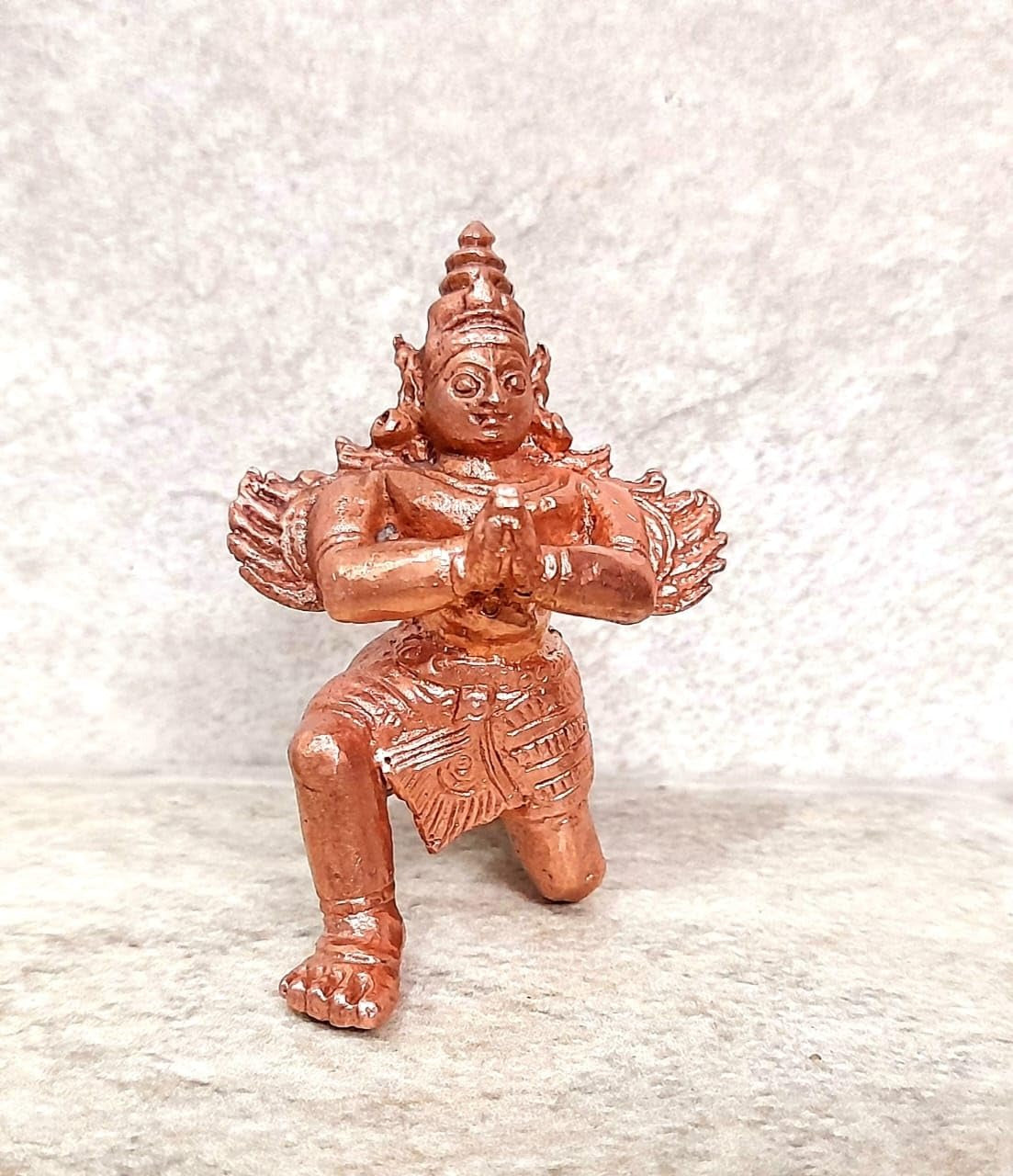 Brown Copper Idols 2.1 Inches 72 Gram, Handmade Garudar, Patina Antique Finish, Pack Of 1 Piece