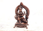 Brownish-Orange Copper Idolsby, 8.5 Cm, Handmade Goddess Saraswathi Idol With Stand 156 Gram, Patina Antique Finish, Pack Of 1 Piece