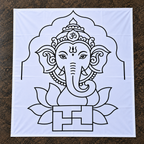 Swasthi Ganapati Flex Stencil | Traditional Ganesha Design for Pooja & Temple Decorations | Unikraf