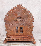 Brownish-Orange Copper Idols Of God Dasavadhara Prabhavali, 7.2 Inches, 1.1 Kg, Patina Antique Finish, Pack Of 1 Piece