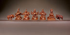 Sacred Copper Hindu Deity Combo Idol Set – Elephant, Lakshmi, Varahi, Raja Rajeshwari, Saraswathi, Annapoorani | Handmade Antique Finish | Pack of 7 Pieces