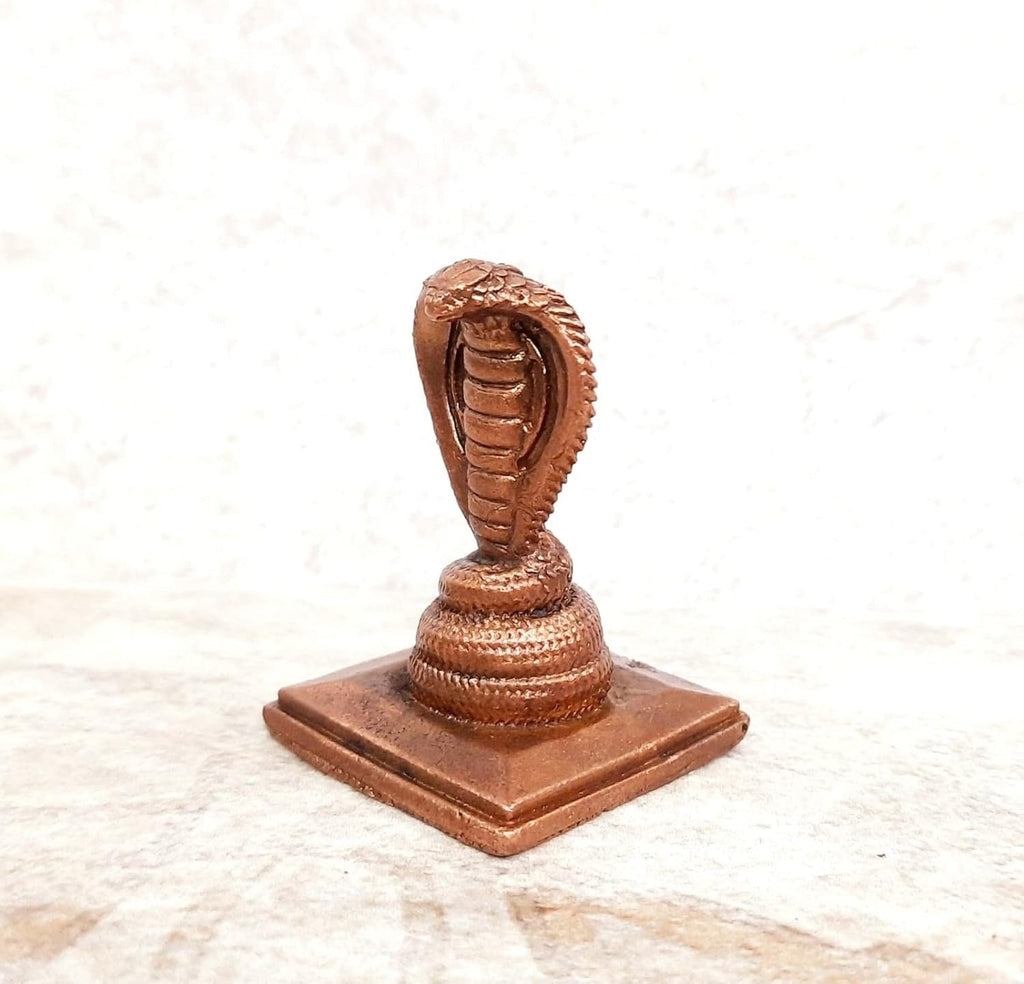 Sacred Copper Adhisesha Idol – 1.6 Inches, 71 Grams, Handmade Patina Antique Finish, Pack of 1 Piece