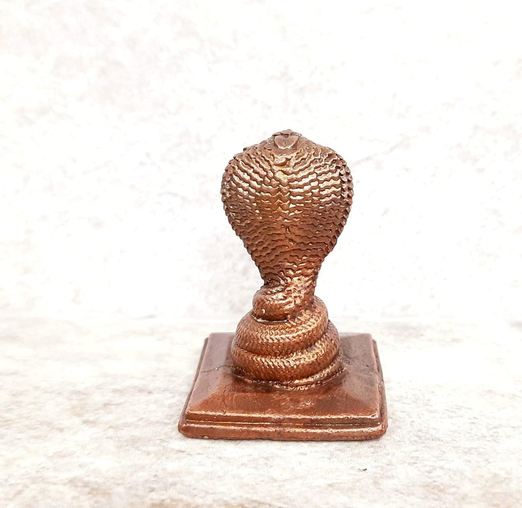 Sacred Copper Adhisesha Idol – 1.6 Inches, 71 Grams, Handmade Patina Antique Finish, Pack of 1 Piece