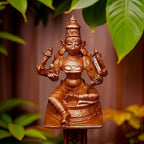 Brownish-Orange Copper Idols 1.6 Inches, Handmade Raja Rajeshwari 50Grams, Patina Antique Finish, Pack Of 1 Piece