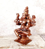 Sacred Copper Goddess Mariamman (Amman) Idol – 4 Inches, 380 Grams, Handmade Patina Antique Finish, Pack of 1 Piece