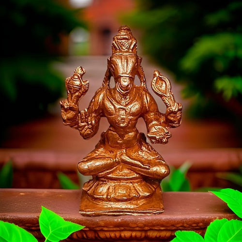 Antique Copper Idols India, 1.5 Inches, Handmade Lord Hayagriva, 30G, Patina Antique Finish, Pack Of 1 Piece