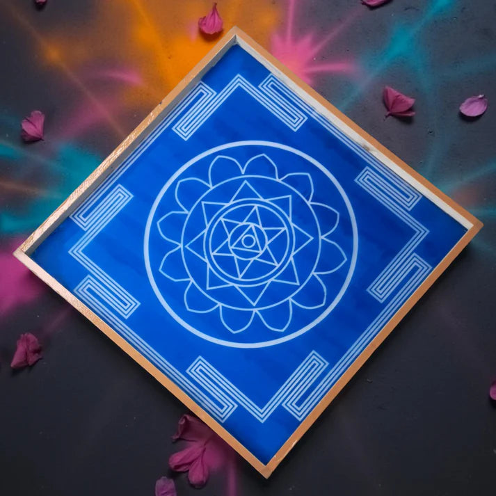 Unikraf  Jumbo Surya Mandala Yantra 1 Rangoli Stencil Wooden 30x30 Inches Pack of 1 piece