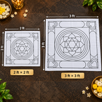 Ashtadhalam with Shatkonam Flex Stencil | Traditional Floral Mandala Kolam Design | Reusable Rangoli Stencil for Pooja, Festivals & Spiritual Decor