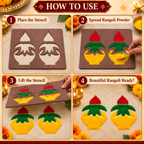 Kalash MDF Rangoli Stencil | Traditional Kalash Kolam Design | Reusable Pooja & Festival Stencil