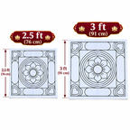 Ashtadhalam Normal Kolam Flex Stencil  | Reusable Rangoli Stencil for Pooja & Festivals