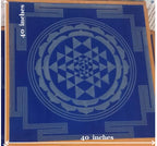 Unikraf Jumbo Rangoli Sri Chakra Yantra Model 2 Stencil Wooden 40x40 Inches Pack of 1 piece