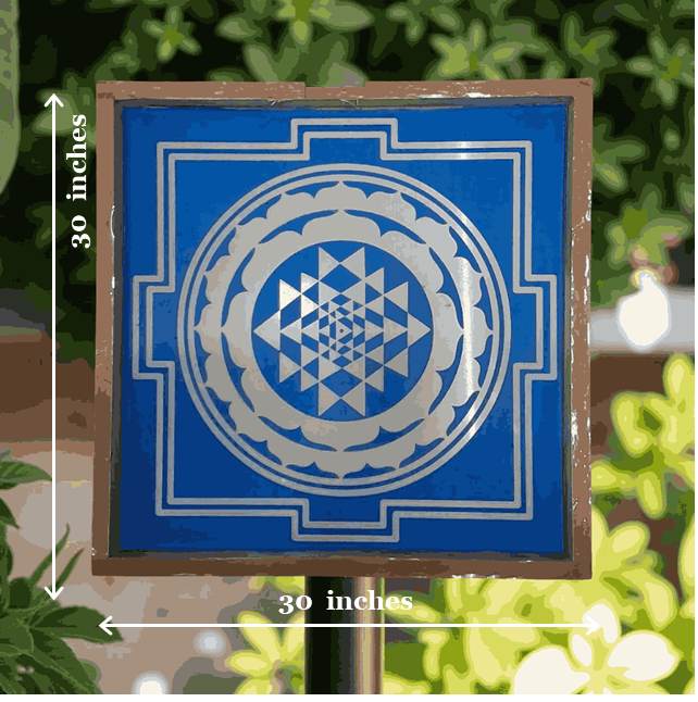 Unikraf Jumbo Rangoli Sri Yantra Stencil Wooden 30x30 Inches Pack of 1 piece