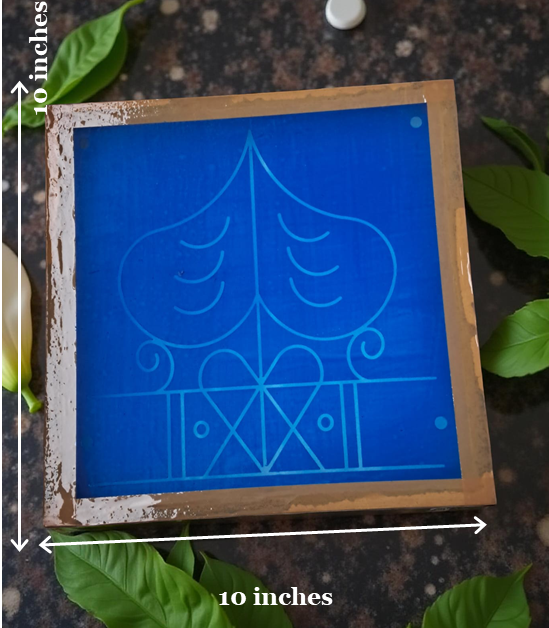 Ashwatha Mandala Model 4 Yantra Rangoli Stencil Wooden  Pack of 1 piece