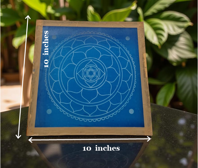 Unikraf Sri Yantra Model 2  Rangoli Stencil Wooden 10x10 Inches Pack of 1 piece