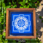 Unikraf Sri Yantra Kolam Kolam Rangoli Stencil Wooden  5x5 Inches  Pack of 1 Piece