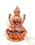 Brown Copper Idols Of Maha Lakshmi, 2.8 Inches, 248G, Handmade, Pack Of 1 Piece