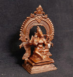 Brownish-Orange Copper Idols India, Handmade Goddess Varahi Idol With Prabhavalli 3 Inches, 135G, Pack Of 2 Piece