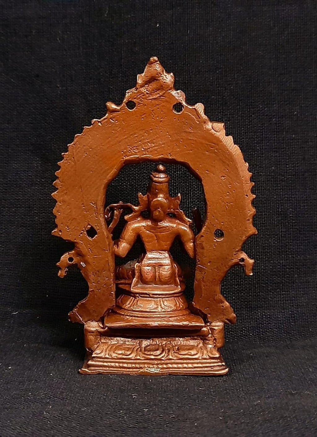 Brownish-Orange Copper Idols India, Handmade Goddess Varahi Idol With Prabhavalli 3 Inches, 135G, Pack Of 2 Piece