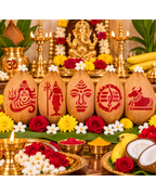 Combo 1 |Sacred Lord Shiva Combo Set _ Coconut Decoration Stencil  Design _ Pack of 5 _Unikraf