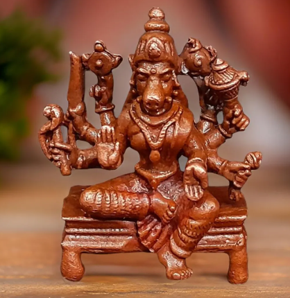 Sacred Goddess Varahi Pure Solid Copper Idol – 1.5 Inch | 65g