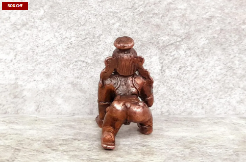 Sacred Bal Krishna Solid Copper Mini Idol – 1.6 Inch | 55g | Antique Patina Finish