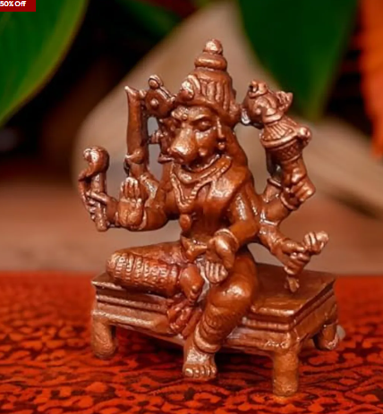 Sacred Goddess Varahi Solid Copper Idol – 1.5 Inches | 65 Grams | Handcrafted Mini Temple Murti