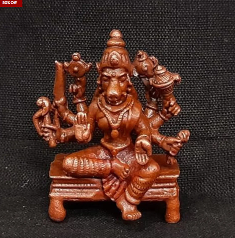 Sacred Goddess Varahi Solid Copper Idol – 1.5 Inches | 65 Grams | Handcrafted Mini Temple Murti