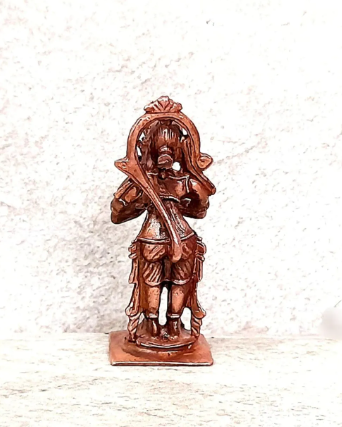 Sacred Lord Hanuman Solid Copper Idol – 2.1 Inches | 70 Grams | Handcrafted Temple Murti