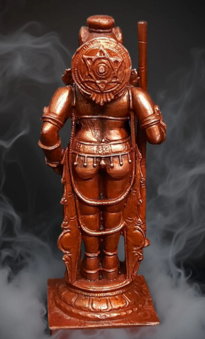Sacred Udupi Krishna Copper Idol – 5.7 Inches Brown Antique Finish Handmade Bal Krishna Statue | Hindu God Murti for Pooja Room | 650 Grams | Pack of 1