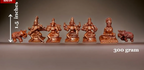 Sacred Copper Hindu Deity Combo Idol Set – Elephant, Lakshmi, Varahi, Raja Rajeshwari, Saraswathi, Annapoorani | Handmade Antique Finish | Pack of 7 Pieces