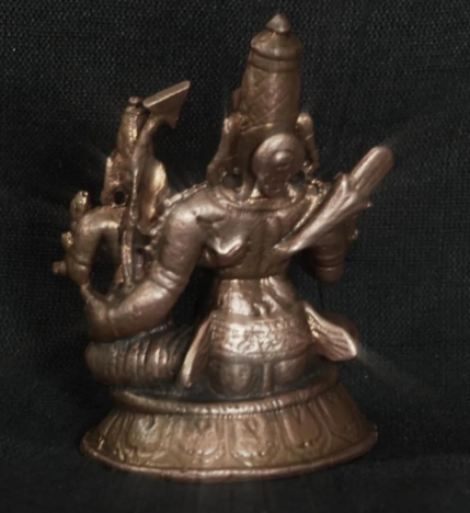 Sacred Copper Ram and Sita Idol – 2.3 Inches, 160 Grams, Handmade Antique Patina Finish, Pack of 1 Piece