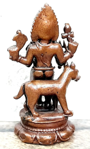 Sacred Copper Kalabhairavar Idol – 2.5 Inches, 73 Grams, Handmade Patina Antique Finish, Pack of 1 Piece