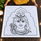 Shiva Face – 2.5 ft (H) × 2 ft (W) Flex Stencil | Lord Shiva Kolam & Rangoli Design