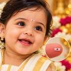 Sacred Vibhuti Tilak Bindis | Traditional White & Red Designer Bindi (Bindis Sticker 6 number )