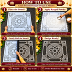 Ashtadhalam Normal Kolam Flex Stencil  | Reusable Rangoli Stencil for Pooja & Festivals
