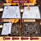 Chakrabjam Flex Stencil - 3.5 Feet  | Sacred Rangoli & Kolam Design | Reusable Pooja Stencil