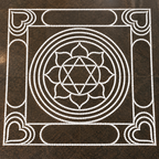 Ashtadhalam with Shatkonam Flex Stencil | Traditional Floral Mandala Kolam Design | Reusable Rangoli Stencil for Pooja, Festivals & Spiritual Decor