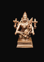 Sacred Copper Lakshmi Narasimhar Idol – 4.3 Inches, 730 Grams, Handmade, Antique Patina Finish, Pack of 1 Piece