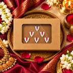 Premium Tirunamam Tilak Bindi Set – White & Red Traditional Design | Bindis Sticker 6