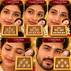 Traditional Divine Bindi Combo - Set of 5 pack-  Unique Spiritual Designs (Pack of 25  Bindi  Stickers )