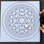 Sudarshanam 3 feet Normal Flex Stencil | Traditional Lotus Mandala Design | Unikraf