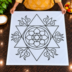 Aghoram _3 feet  Flex Stencil | Traditional Shiva Trishul Kolam Design