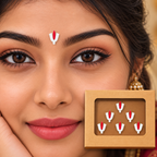 Premium Tirunamam Tilak Bindi Set – White & Red Traditional Design | Bindis Sticker 6