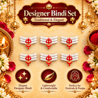 Mahadev Tripundra Trishul Designer Bindi Set – Traditional Shiva Tilak Design (Bindis Sticker 6)