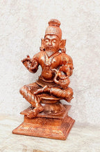 Brown Copper Idols Of Agasthiyar, 3.9 Inches, 480G, Handmade Pack Of 1 Piece