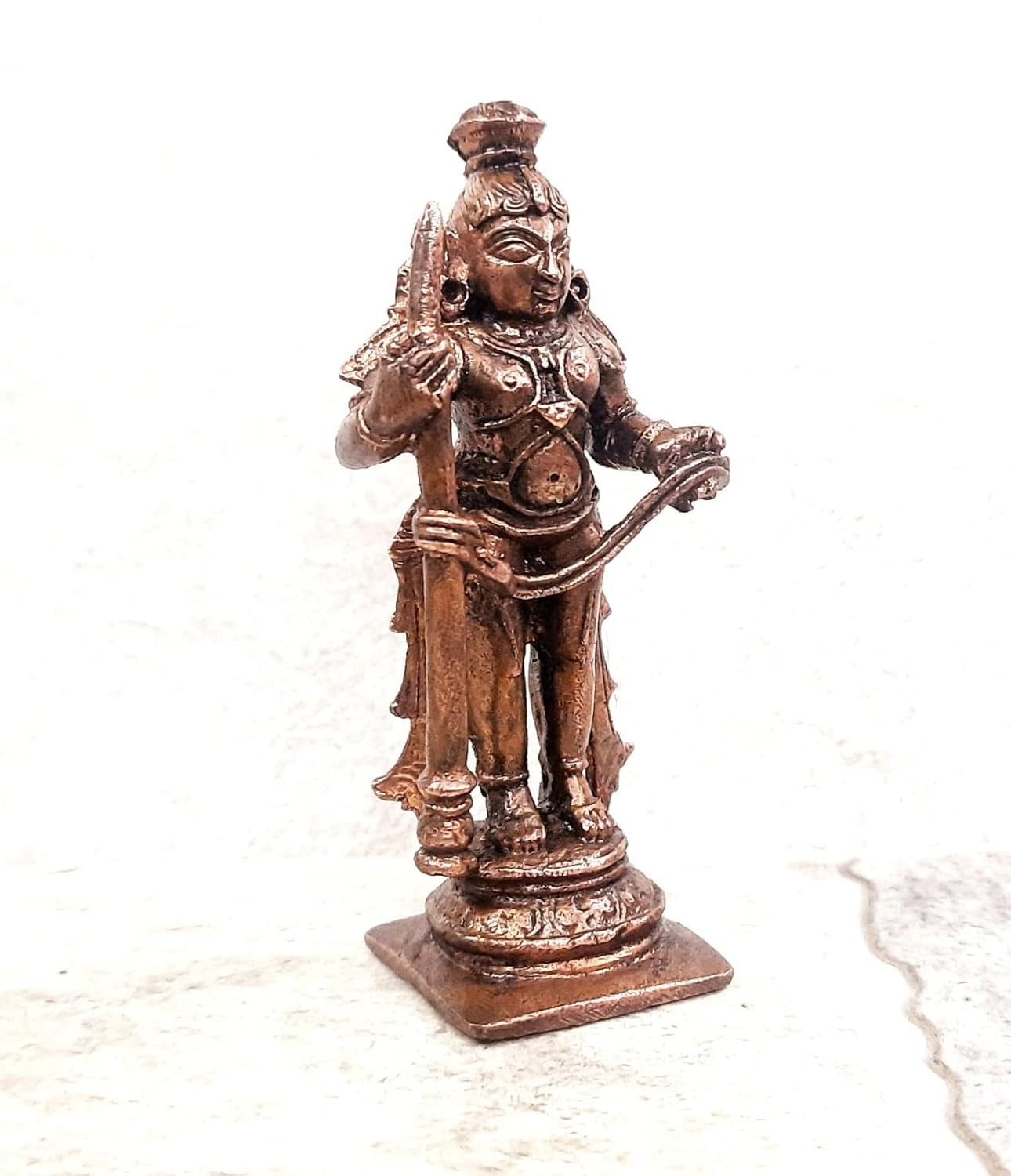 Sacred Copper Udupi Krishna Idol – 3.1 Inches, 150 Grams, Handmade Antique Patina Finish, Pack of 1 Piece