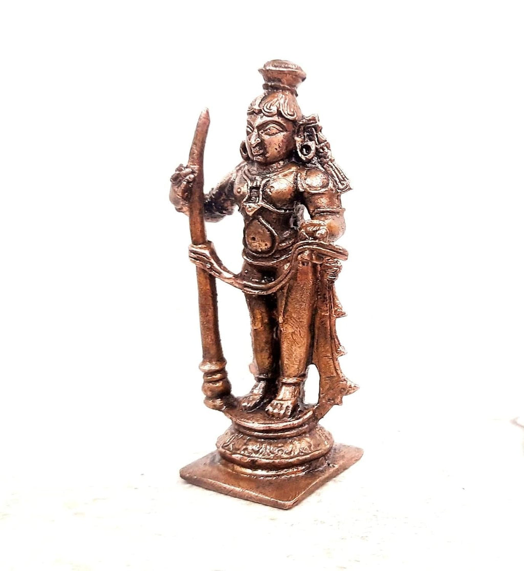 Sacred Copper Udupi Krishna Idol – 3.1 Inches, 150 Grams, Handmade Antique Patina Finish, Pack of 1 Piece