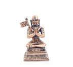 Sacred Copper Ramanujar Idol – 2.24 Inches, 91 Grams, Handmade Patina Antique Finish, Pack of 1 Piece