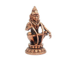 Sacred Sabarimala Lord Ayyappa Solid Copper Idol – 5.5 cm | 55 Grams | Antique Patina Finish | Handcrafted Temple Murti